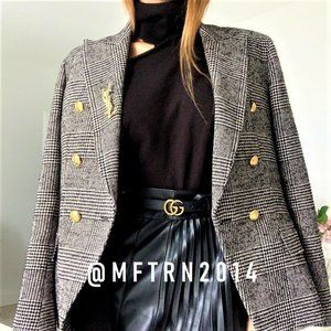 ZARA Checked Print Blazer